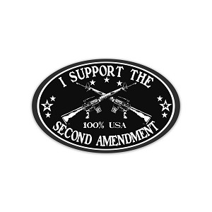 I Support The Second Amendment  Sticker (Peel N' Stick)