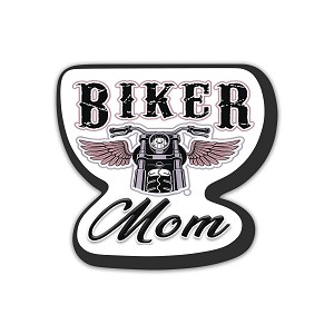 Biker Mom  Sticker (Peel N' Stick)