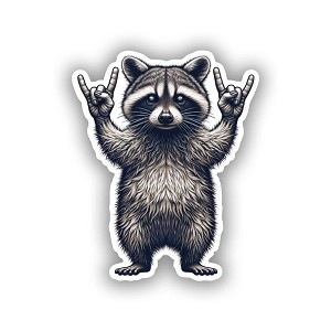 2Slim Raccoon Rocker  Sticker (Peel N' Stick)