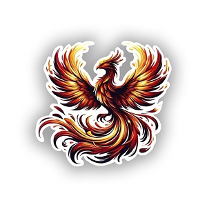 Phoenix Rising Flame  Sticker (Peel N' Stick)