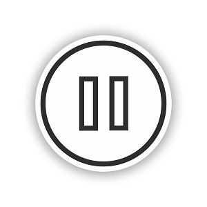 Pause  Sticker (Peel N' Stick)