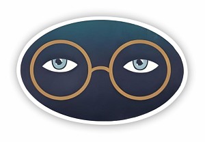 Glasses and Eyes Great Gatsby   Sticker (Peel N' Stick)