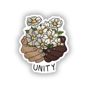Unity Floral Hands   Sticker (Peel N' Stick)