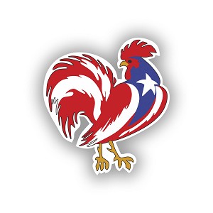Puerto Rico Gallo Rooster  Sticker (Peel N' Stick)