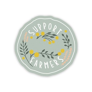 Support Local Farmers   Sticker (Peel N' Stick)