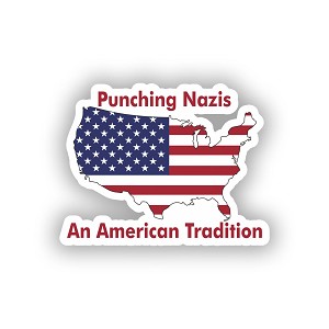 Punching Nazis.   Sticker (Peel N' Stick)