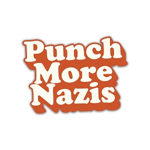 Punch More Nazis.   Sticker (Peel N' Stick)