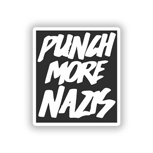 Punch Your Local Nazi March.   Sticker (Peel N' Stick)