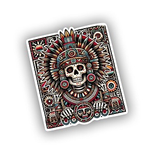 Aztec Mictlantecuhtli God of Underworld.   Sticker (Peel N' Stick)