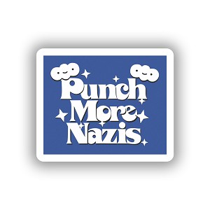 Punch More Nazis.   Sticker (Peel N' Stick)