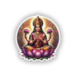 Realistic Lakshmi Hindu Goddess   STICKER (Peel N' Stick)