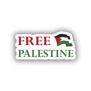 Free Palestine Flag   STICKER (Peel N' Stick)