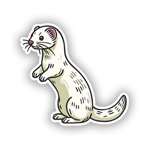 Classic Weasel Pose   STICKER (Peel N' Stick)