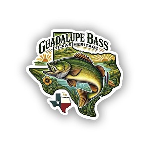 Texas Heritage Guadalupe Bass   STICKER (Peel N' Stick)
