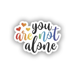 Mental Health Positive Support Pride LGBTQ   STICKER (Peel N' Stick)
