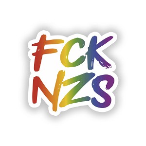 FCK NZS Punch Nazis.  Sticker (Peel N' Stick)