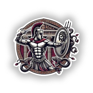 Perseus vs Medusa.  Sticker (Peel N' Stick)