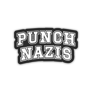 Punch Nazis Again.  Sticker (Peel N' Stick)