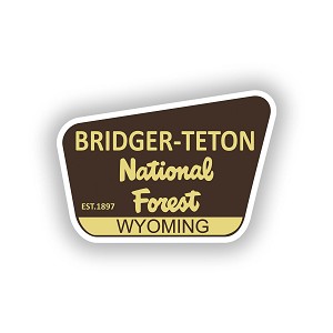 Bridger Teton National Forest Park.  Sticker (Peel N' Stick)