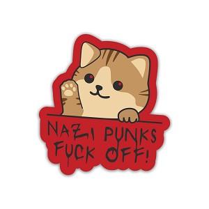 Nazi Punks Fuck Off.  Sticker (Peel N' Stick)