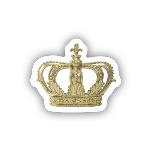 Gold Crown.  Sticker (Peel N' Stick) 