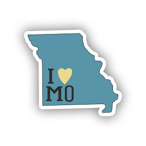 I Love Missouri.  Sticker (Peel N' Stick)