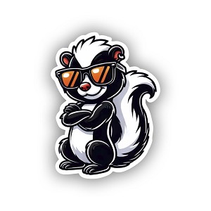 Cool Skunk.  Sticker (Peel N' Stick)
