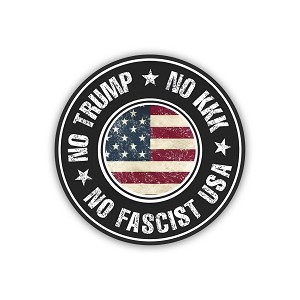 No Nazis No KKK No Fascist.  Sticker (Peel N' Stick)