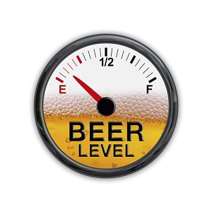 Beer Meter.  Sticker (Peel N' Stick) 