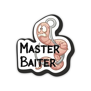 Master Baiter Fisherman's.  Sticker (Peel N' Stick)
