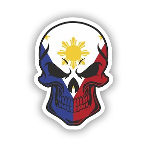 Filipino Flag.  Sticker (Peel N' Stick)