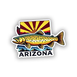 Apache Trout Retro.  Sticker (Peel N' Stick)