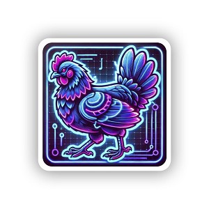 Blue Hen.   Sticker  (Peel N' Stick)