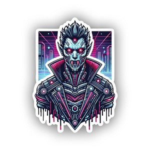 Cyberpunk Vampire.   Sticker  (Peel N' Stick)