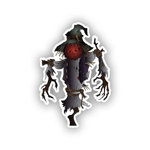 Scarecrow Halloween.   Sticker  (Peel N' Stick)