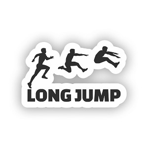 Long Jump.   Sticker  (Peel N' Stick)