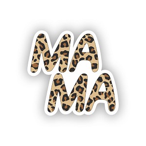 MAMA in Leopard Skin Letters.   Sticker  (Peel N' Stick)