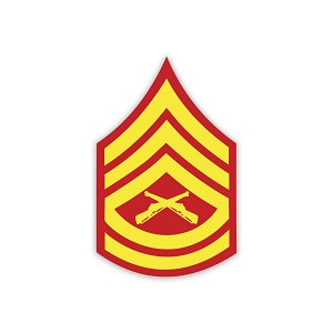 E-7 Gunnery Sergeant Rank.  Sticker (Peel N' Stick)