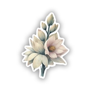 Watercolor Yucca Flower.  Sticker (Peel N' Stick)