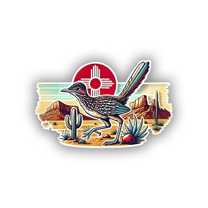 Greater Roadrunner in New Mexico.  Sticker (Peel N' Stick)