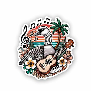 VLC846 Hawaiian Goose Nene. Sticker  (Peel N' Stick)