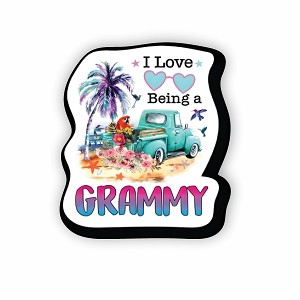 I Love Being Grammy. Sticker  (Peel N' Stick) 