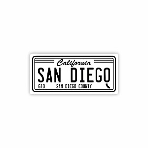 San Diego California 619.  Sticker (Peel N' Stick)