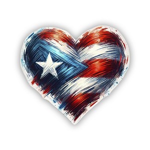 Puerto Rico Flag.  Sticker (Peel N' Stick)