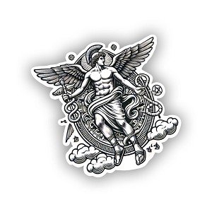 Hermes Greek God.  Sticker (Peel N' Stick)