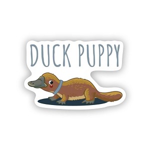 Duck Puppy Platypus.  Sticker (Peel N' Stick)