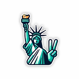 Statue of Liberty.  Sticker (Peel N' Stick)