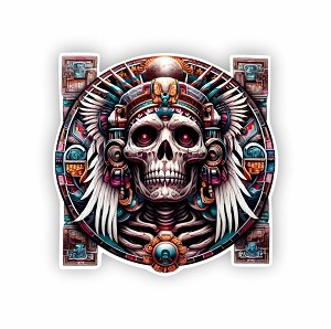 Realistic Ah Puch Mayan God.  Sticker (Peel N' Stick)
