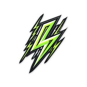 Lightning Bolt. Sticker (Peel N' Stick)