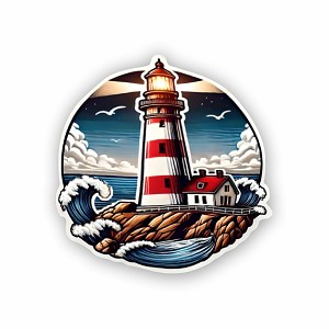 Lighthouse. Sticker (Peel N' Stick)